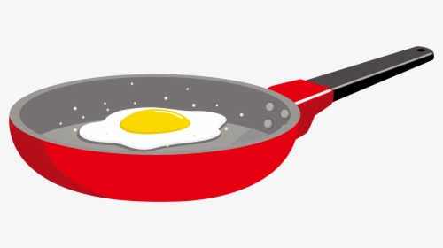 Fried Egg Omelette Frying Pan Kitchen - Fried Egg In Pan Clipart, HD Png Download, Transparent PNG