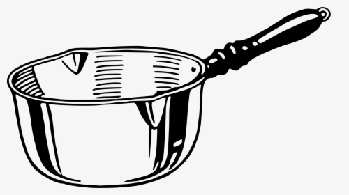 Cliparts For Free Download Pan Clipart Sauce Pan And - Saucepan Black And White, HD Png Download, Transparent PNG