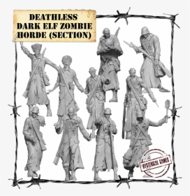 Deathless Dark Elf Zombie Horde - Illustration, HD Png Download, Transparent PNG