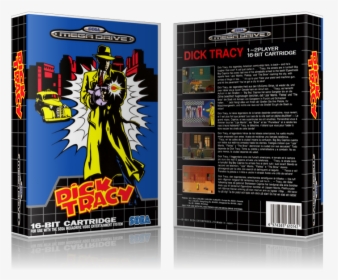 Sega Genesis Dick Tracy Sega Megadrive Replacement - Cover Megadrive Dick Tracy, HD Png Download, Transparent PNG