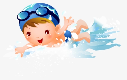 Swimming Child Clip Art - Kids Swimmer Clipart, HD Png Download, Transparent PNG