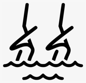 Swim Drawing Synchronized Swimmer - Icone Synchronized Swimming Png, Transparent Png, Transparent PNG