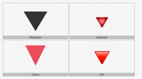 Down-pointing Red Triangle On Various Operating Systems - Emblem, HD Png Download, Transparent PNG