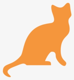 Orange Cat Silhouette Svg Clip Arts - Orange Cat Silhouette, HD Png Download, Transparent PNG