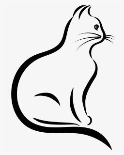 Cat siluette PNG transparent image download, size: 1600x1600px