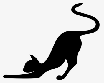 Related Image Printables Craft - Cat Stretching Silhouette, HD Png Download, Transparent PNG