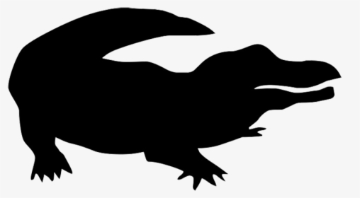 Crocodile - Head - Silhouette - Silouettes Of Zoo Animals, HD Png Download, Transparent PNG