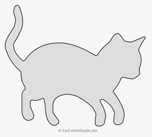 Cat Hunting Cat Silhouette, Pattern, Stencil - Asian, HD Png Download, Transparent PNG