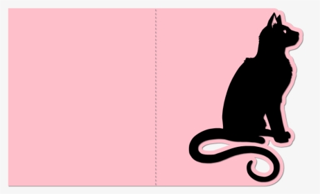 Simple Cat Silhouette - Cat Svg Card, HD Png Download, Transparent PNG