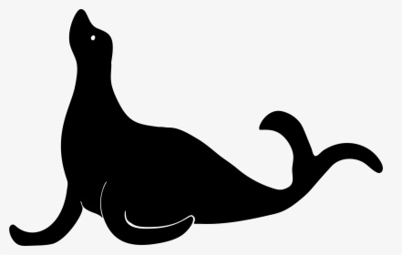 Black - Seal Silhouette Clip Art, HD Png Download, Transparent PNG