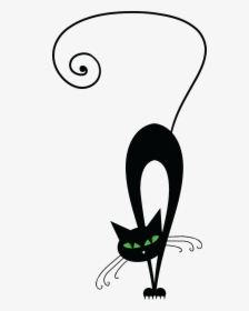 Black Cat Clip Art Vector Graphics Siamese Cat Silhouette - Wall Painting Cat, HD Png Download, Transparent PNG