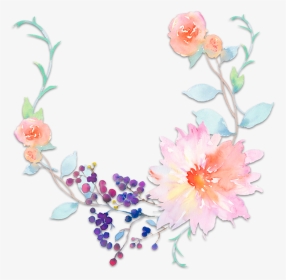 Spring Flower Watercolor Colorful Flowercrown Bloom - Water Colour Flower Crown, HD Png Download, Transparent PNG