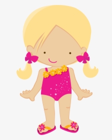 Kids Pool Party Clip Art - Dress Up Doll Clipart, HD Png Download, Transparent PNG