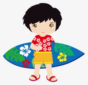 Surfing Clipart Pool Party - Hawaiian Boy Clipart, HD Png Download, Transparent PNG