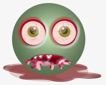 Emoticon, Smiley, Zombie, Dead, Halloween, Face - Halloween Face Cartoon, HD Png Download, Transparent PNG