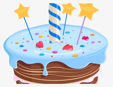 Birthday Cake Clipart Fancy - Happy Birthday Cake Cartoon, HD Png Download, Transparent PNG