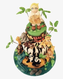 Large Jungle Cake - Queen Of The Jungle Cake, HD Png Download, Transparent PNG