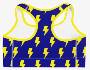 Blue & Yellow Lightning Bolts Sports Bra - Active Tank, HD Png Download, Transparent PNG