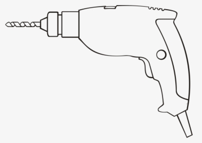 Line Art,head,angle - Electric Drill Machine Drawing, HD Png Download, Transparent PNG