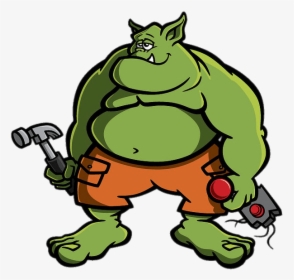 Ogre With Hammer - Ogre Cartoon, HD Png Download, Transparent PNG