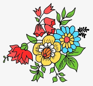 Transparent Flower Drawing Png - Floral Design To Draw, Png Download, Transparent PNG