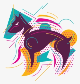 Abstract Dog - Graphic Design, HD Png Download, Transparent PNG