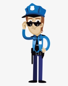 Cartoon Police Officer Clip Art Uncle Transprent - Police Officer Clipart Transparent, HD Png Download, Transparent PNG