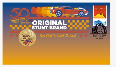Hot Wheels Postal Numismatic Cover Product Photo Internal - 50 Hot Wheels Pnc, HD Png Download, Transparent PNG