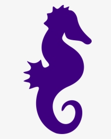 Purple Seahorse Silhouette, HD Png Download, Transparent PNG