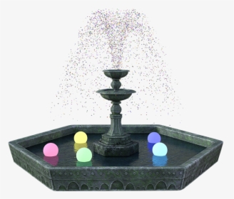 Fountain, Water, Confetti, Wet, Drink, Wishing, Lights - Fuente De Agua Png, Transparent Png, Transparent PNG