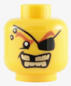 Buy Lego Minifigure Head With Eye Patch And Gold Teeth - Lego Minifigure Head Png, Transparent Png, Transparent PNG