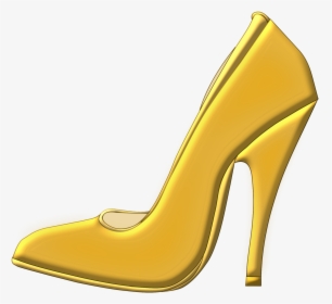 Gold Heels Png - High Heel Clipart Gold, Transparent Png, Transparent PNG