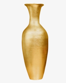 Gold Tall Floor Vase, HD Png Download, Transparent PNG