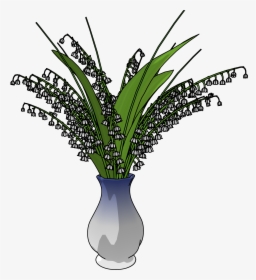 May Lily In Vase Png Clipart - May Flower Vase Clipart, Transparent Png, Transparent PNG