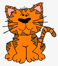 Cat Clipart Group Free - Orange Cat Clipart, HD Png Download, Transparent PNG