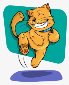 Cat Clip Art Cartoon - Happy Cat Clipart, HD Png Download, Transparent PNG