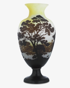 Art Nouveau Cameo Glass Vase By Gallé - Cameo Glass, HD Png Download, Transparent PNG