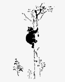 Transparent Tree Silhouette Vector Png - Bear In Tree Silhouette, Png Download, Transparent PNG