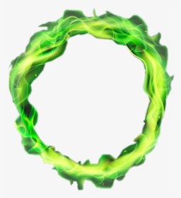 Green Circle Flames Png Download - Circle Fire Effect Png, Transparent Png, Transparent PNG