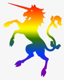 Rainbow Flag Unicorn Mythology - Rainbow Flag With Unicorn, HD Png Download, Transparent PNG