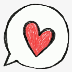#heart #cute #red #pink #drawing #tumblr #bubbles #speech - Cute Heart Drawing Png, Transparent Png, Transparent PNG