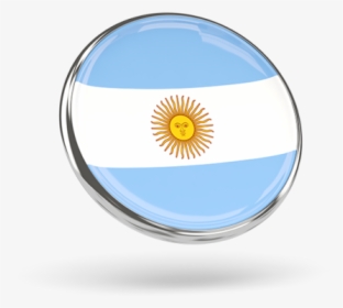 Round Icon With Metal Frame - Argentina Round Flag Png, Transparent Png, Transparent PNG
