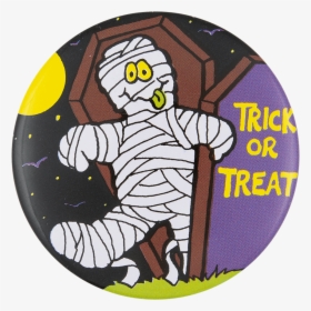 Trick Or Treat Mummy Event Button Museum - Cartoon, HD Png Download, Transparent PNG