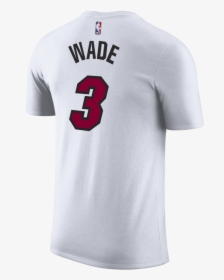 Dwyane Wade Nike Miami Heat White Name & Number Tee - Active Shirt, HD Png Download, Transparent PNG
