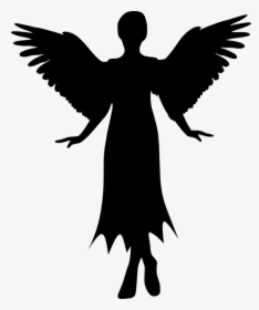 Angel, Woman, Spirit, Feathers, Flying, Female, Girl - Angel Silhouette Png, Transparent Png, Transparent PNG