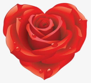 Heart Shaped Red Rose Clipart Free Png Download - Love Red Rose Png, Transparent Png, Transparent PNG