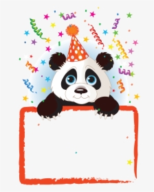 Transparente Marco Png Kids - Feliz Cumpleaños Con Pandas, Png Download, Transparent PNG