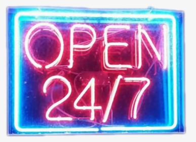#open #24/7 #sign - 24 7 Neon Png, Transparent Png, Transparent PNG