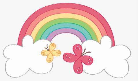 Pin By Stephanie Maria On Funkids Clip Art, Clipart - Rainbow With Clouds Clip Art, HD Png Download, Transparent PNG