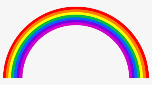 L Clipart Rainbow - Cartoon Rainbow With Pot Of Gold, HD Png Download, Transparent PNG